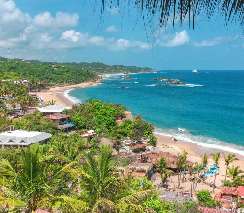 beach in mazunte mexico pueblo magico (magic town)