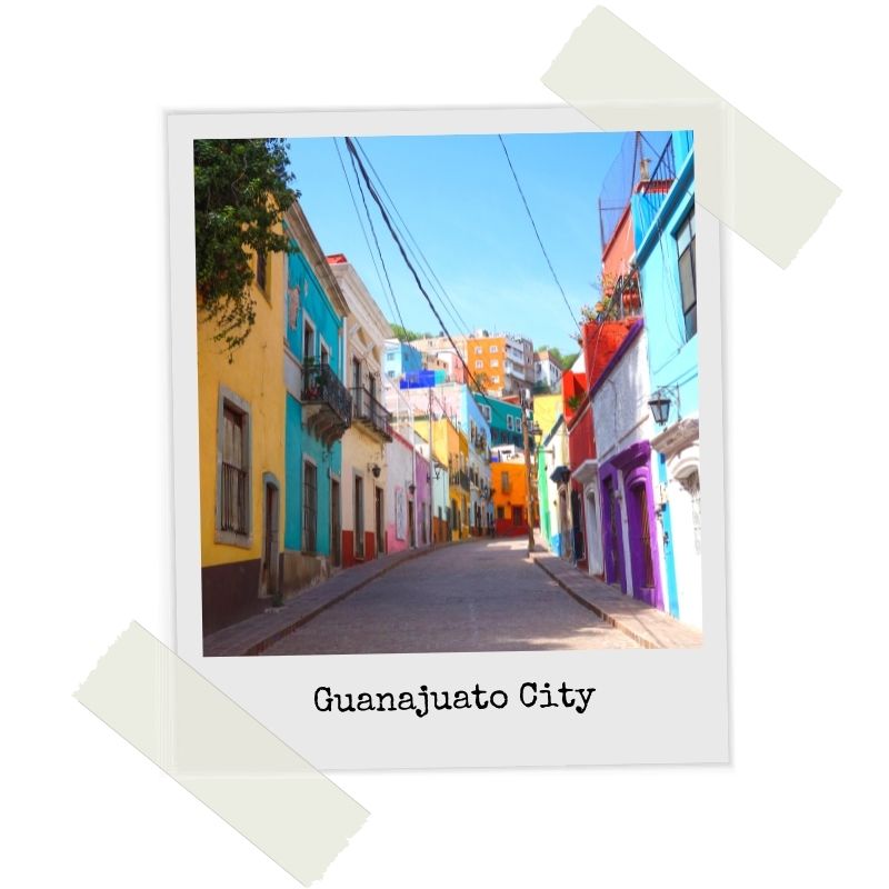guanajuato state | colorful buildings and homes in downtown guanajuato city mexico