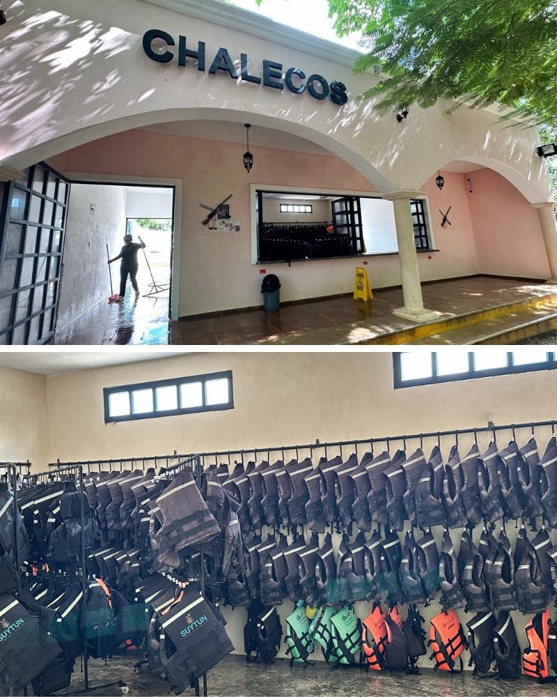 cenote suytun lifejackets rental
