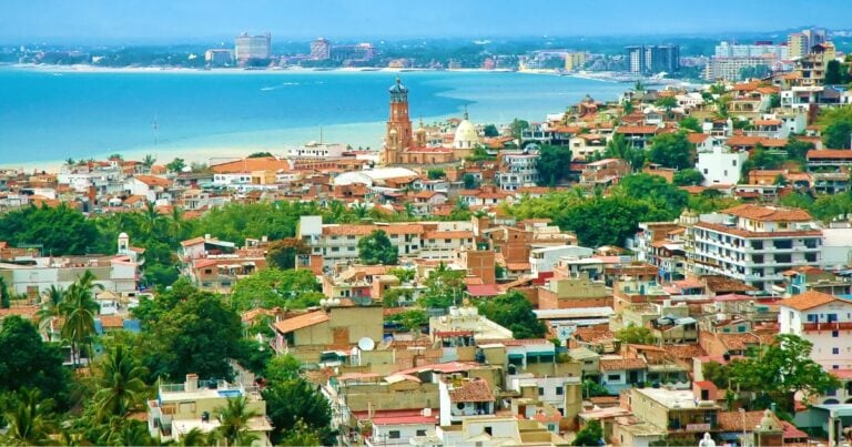 view of Banderas Bay in Puerto Vallarta Mexico PINTEREST PIN