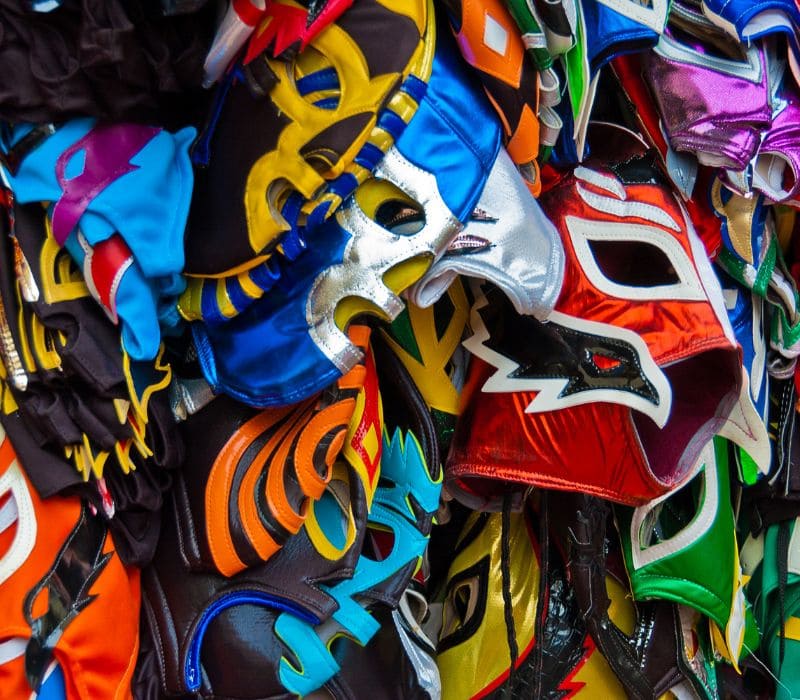 colorful lucha libre masks for mexican wrestling