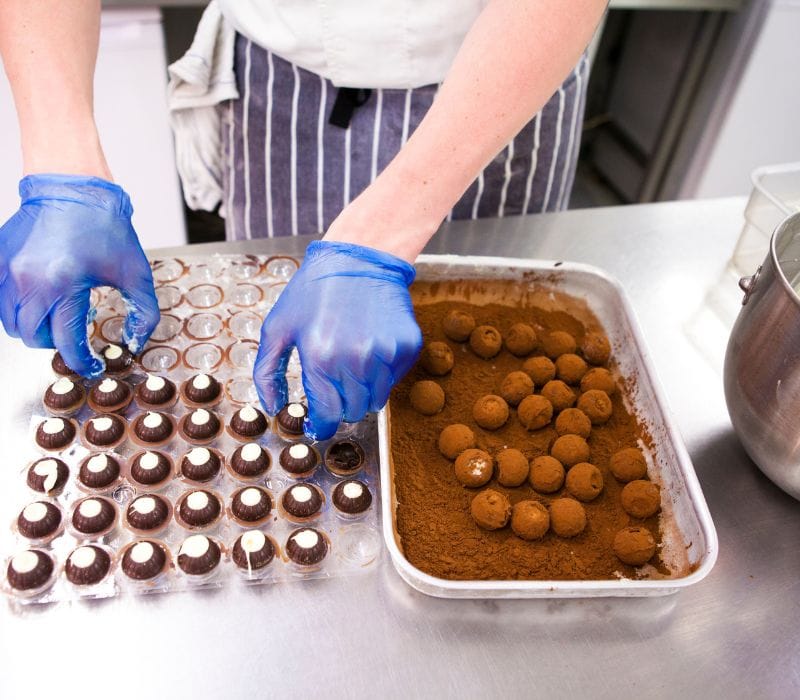 making truffles during Puerto Vallarta cooking class