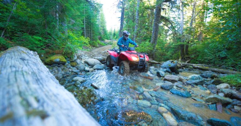 man in the forest doing one of the best puerto vallarta ATV tours