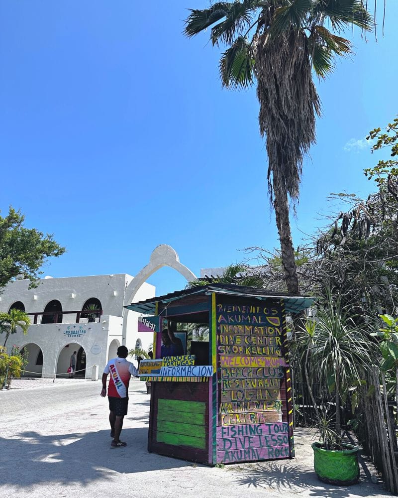 akumal travel info and tourism center booth
