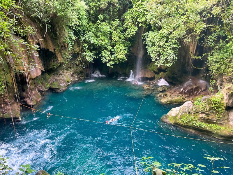 cascada puente de dios waterfall la huasteca potosina mexico