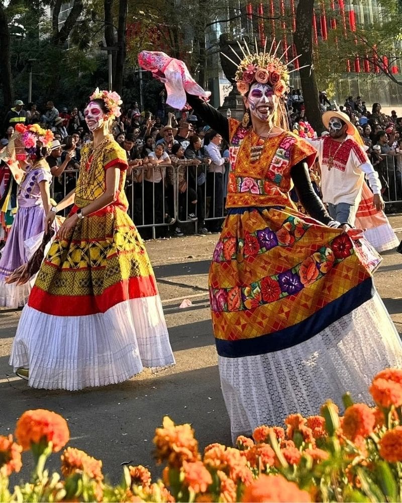 mexico city la catrina day of the dead parade