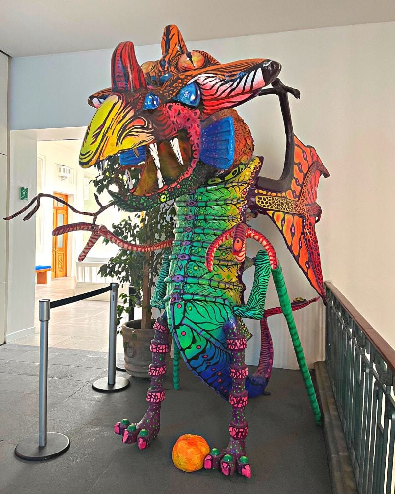 giant colorful alebrije statue