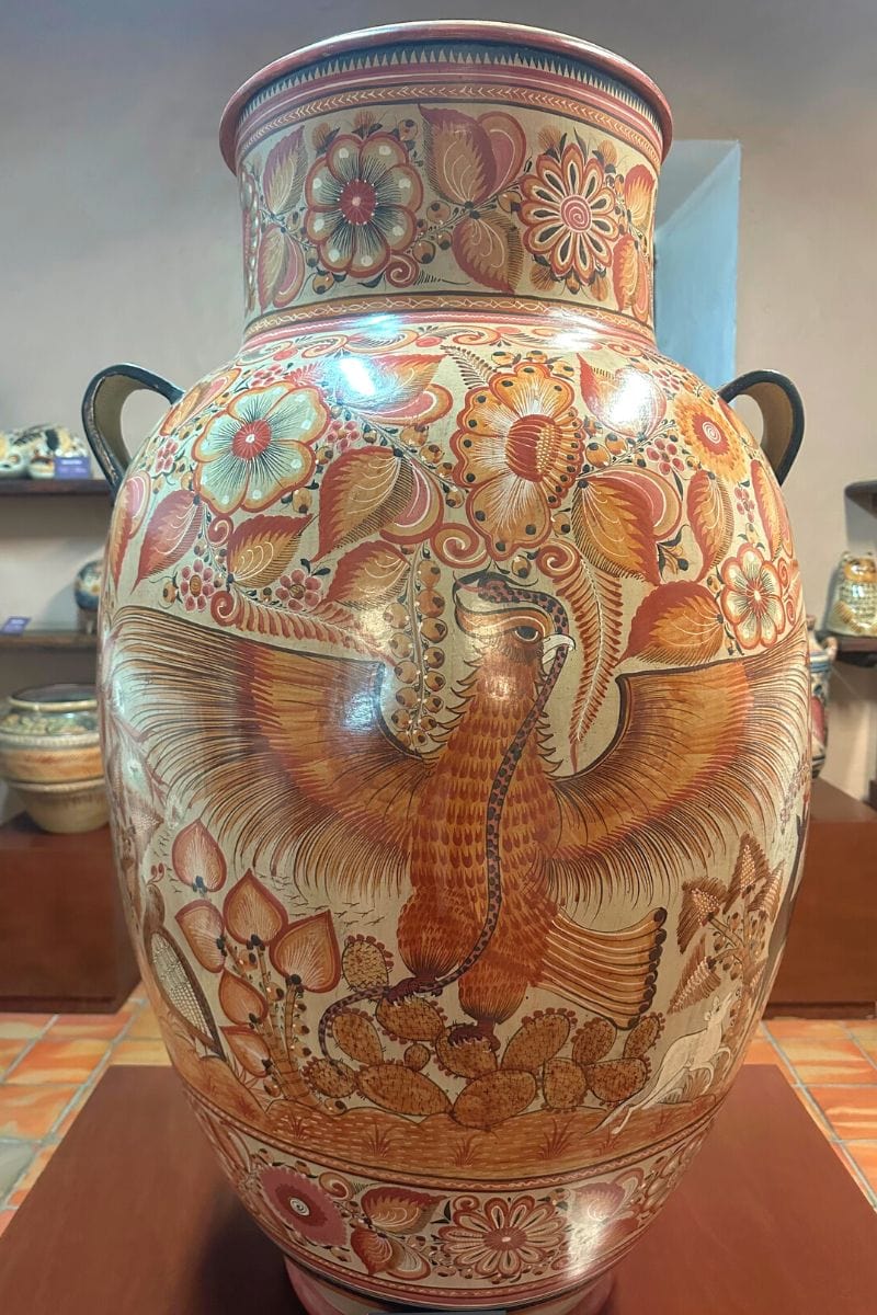 ceramic vase at a store in tlaquepaque jalisco mexico