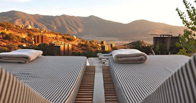 view of the mountains in one of the best Oaxaca 5 Star Hotels in Mexico