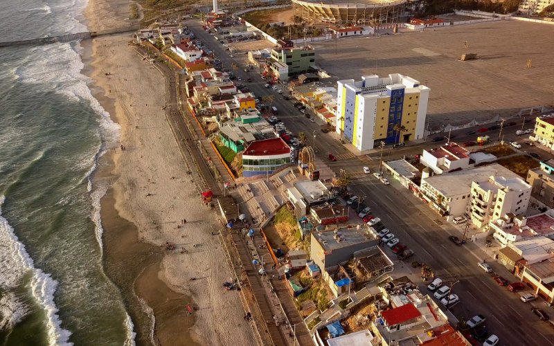 aerial shot of playas de tijuana Mexico