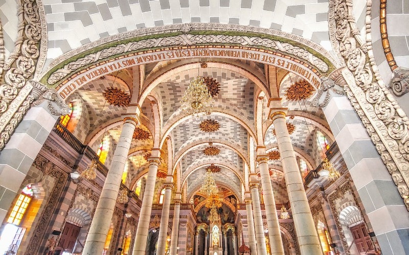 intricate interior of Cathedral Basilica of the Immaculate Conception