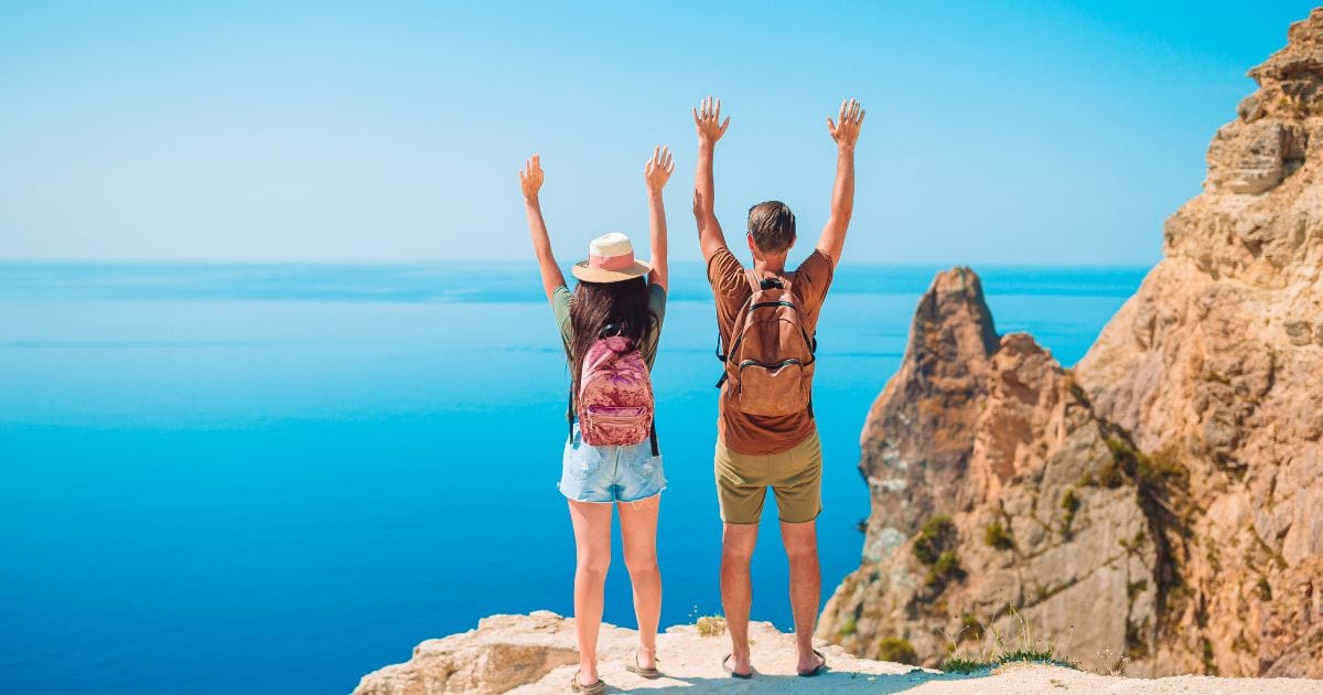 couple on a summer vacation together