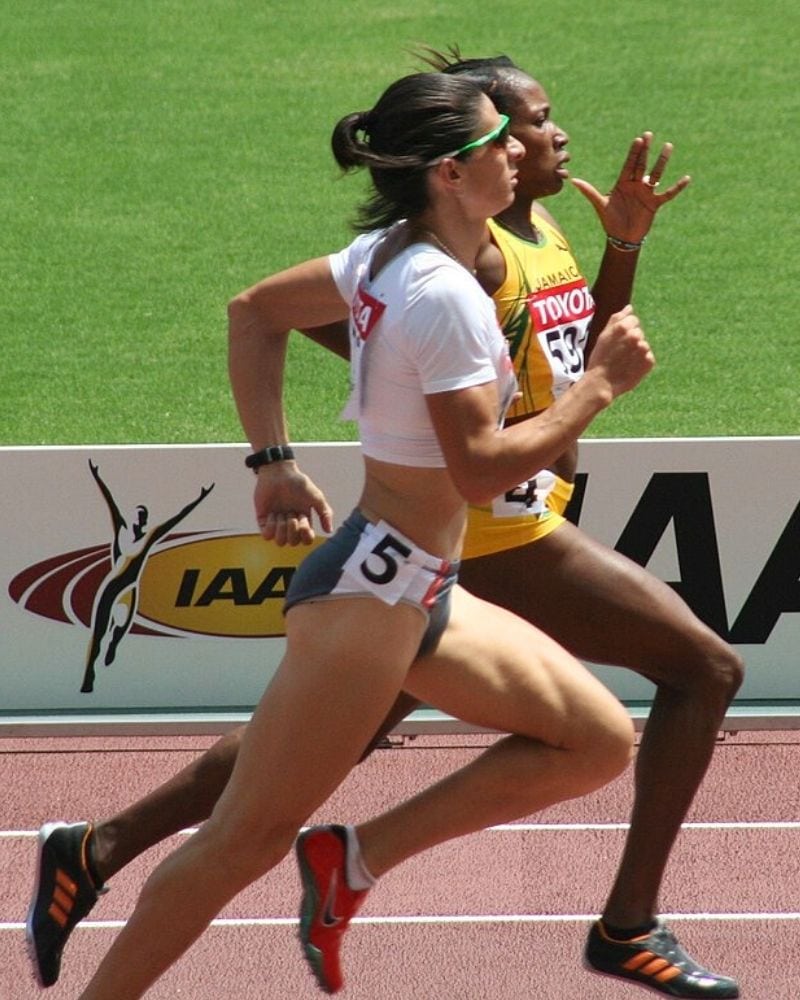 Mexican Olympian Ana Gabriela Guevara competing at the World Athletics Championships 2007 in Osaka, Japan.