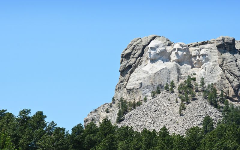 Mount Rushmore from afar