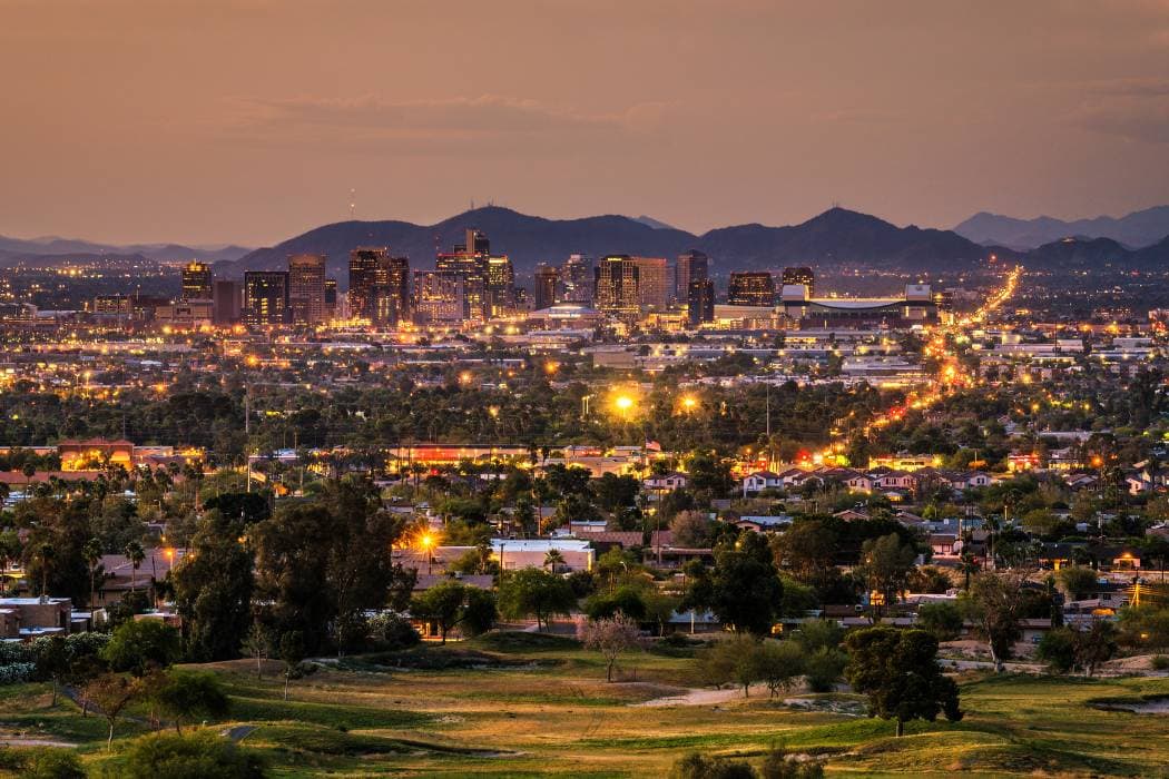 Phoenix Arizona Skyline at Sunset