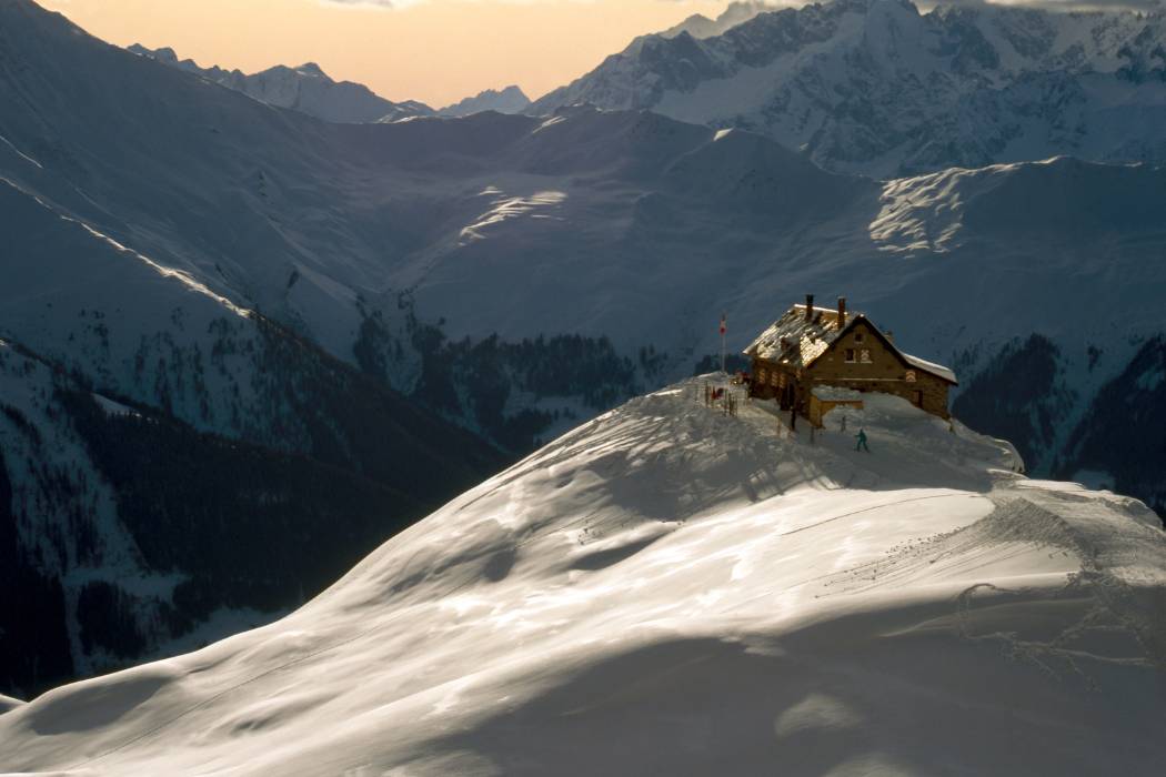 Swiss mountain ski lodge, Verbier, Switzerland