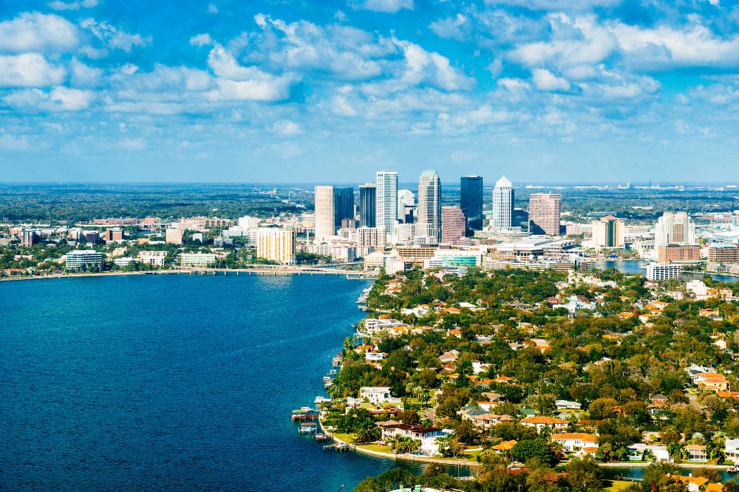 Tampa Skyline Aerial View