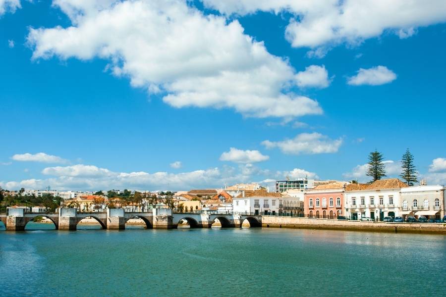 Roman bridge in Tavira, Algarve, Portugal