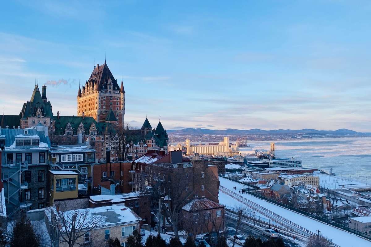 Quebec City Skyline in winter