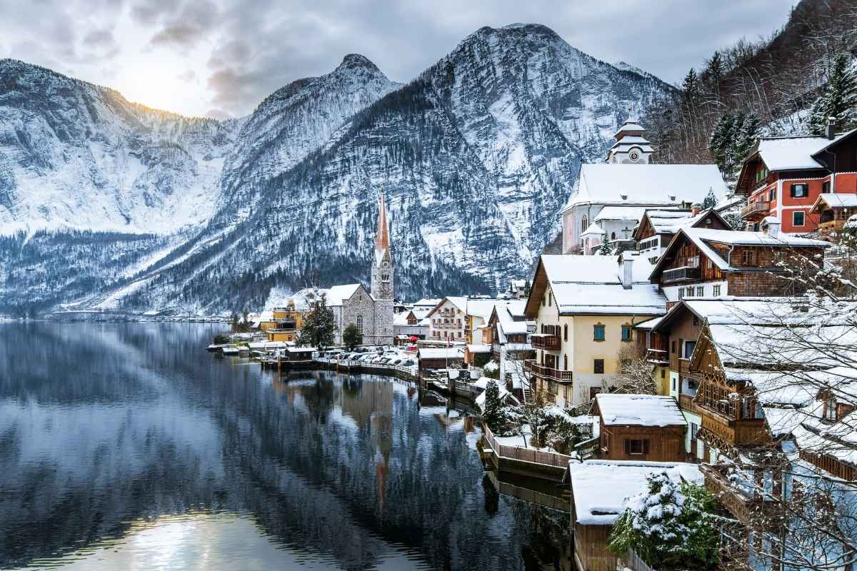 Winter View Of Hallstatt, Hallstatt, Austria