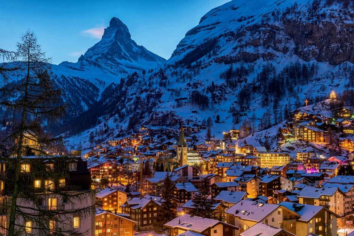 City view over Zermatt, Switzerland