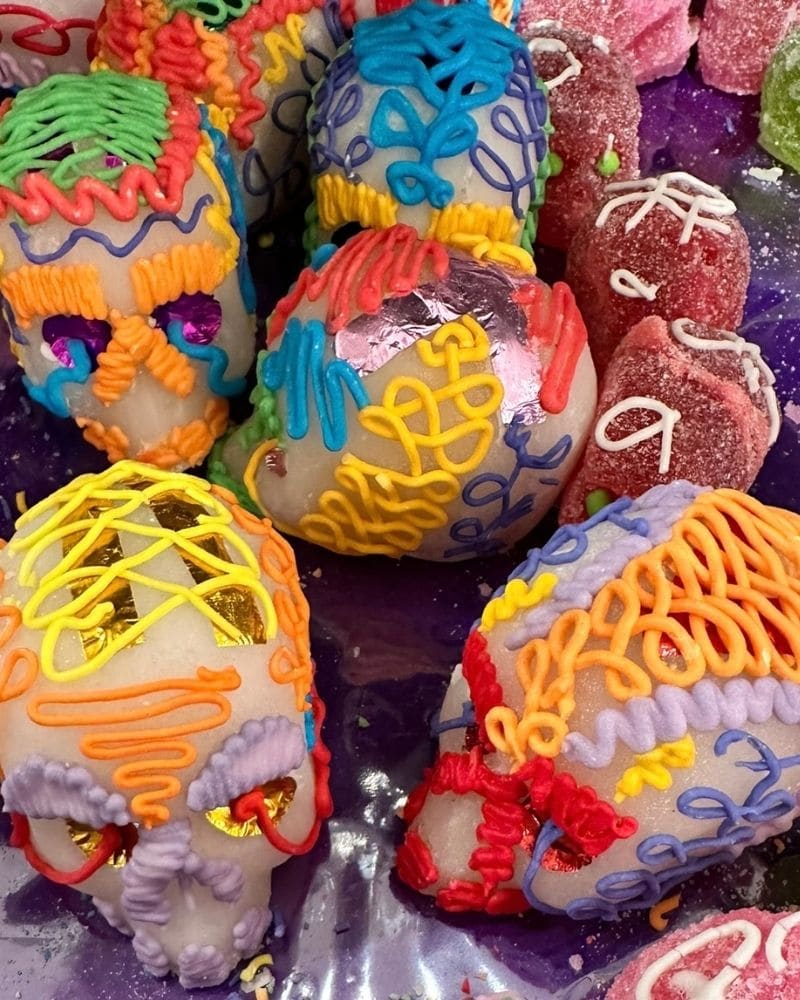 mexican sugar skulls for sale in the market