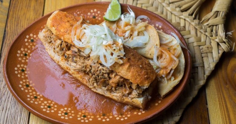 torta on a plate (one of the best mexican sandwiches)