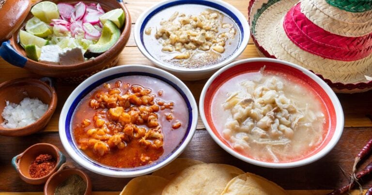 bowls of pozole, one of the best mexican soups