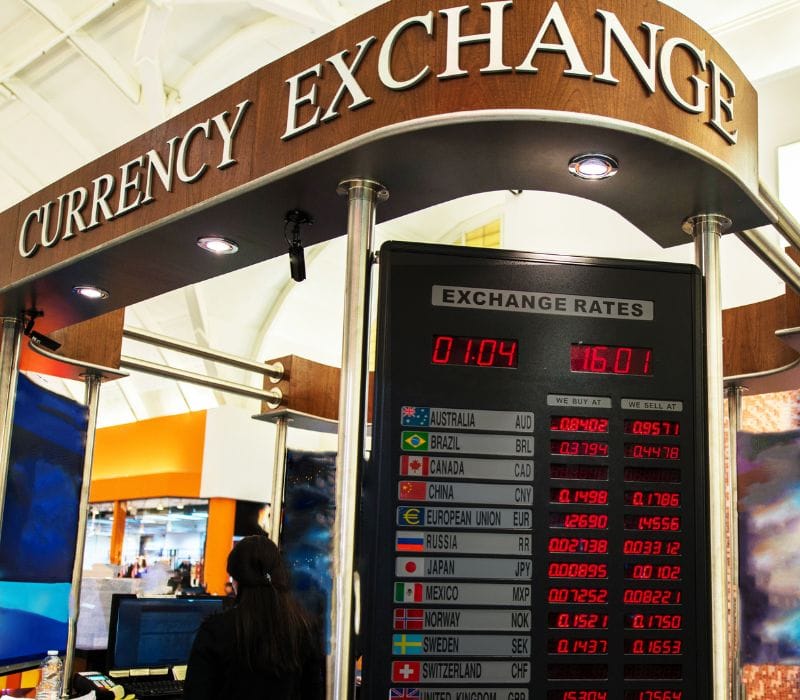 currency exchange kiosk
