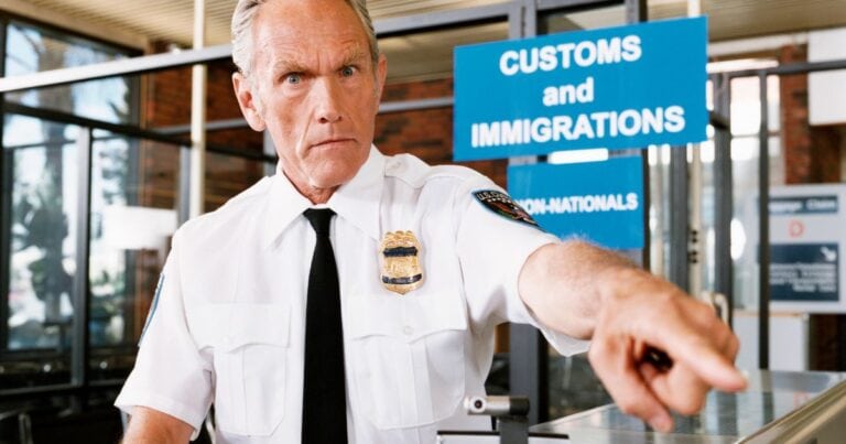 man at the airport enforcing visitax mexico tourist tax