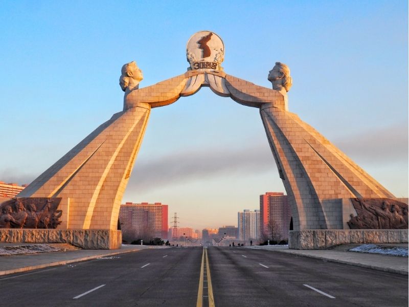 Arch of Reunification in Pyongyang, North Korea