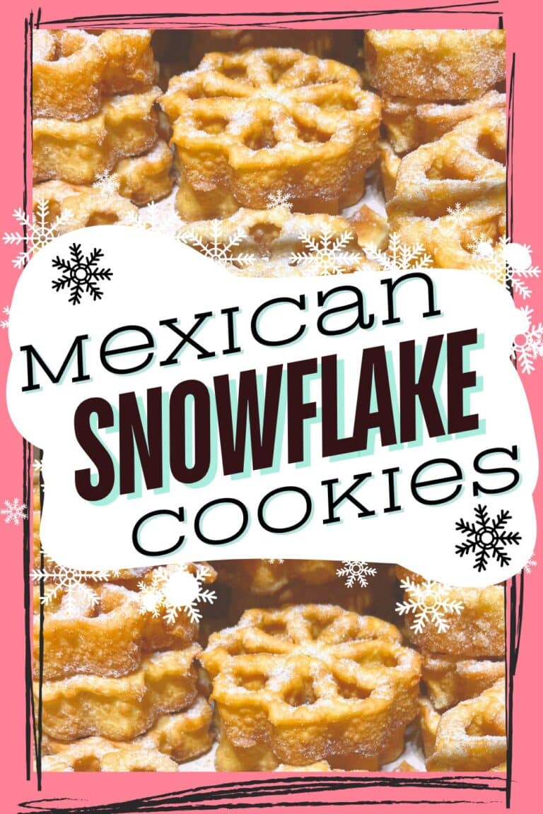 mexican Bunuelos de Viento Recipe PIN (Mexican snowflake cookies)