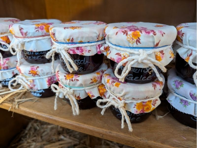 jars of jelly, jam and preserves