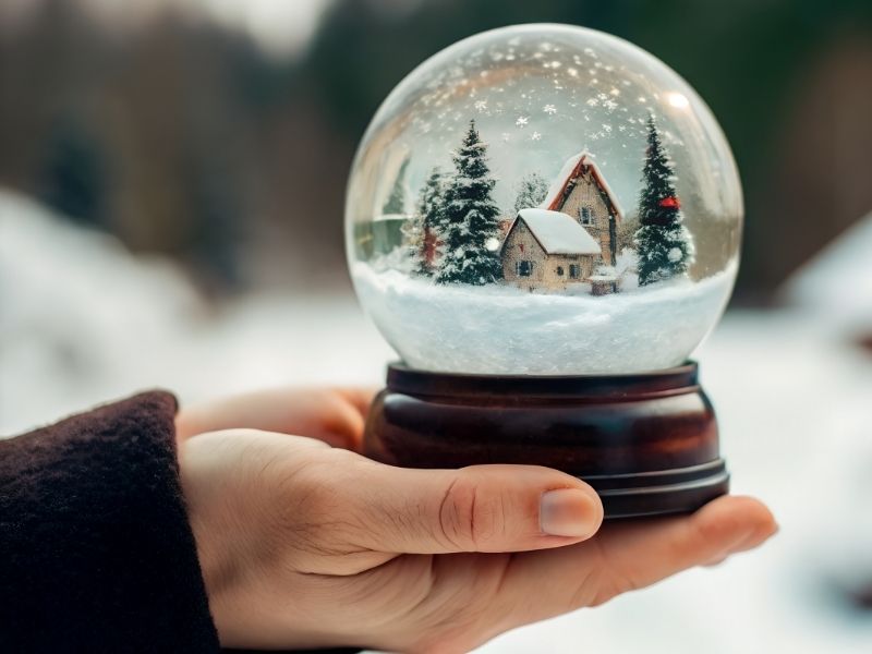 festive Christmas snow globe