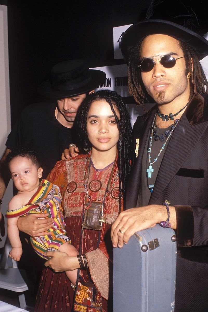 lisa bonet, lenny kravitz, and baby zoe kravitz