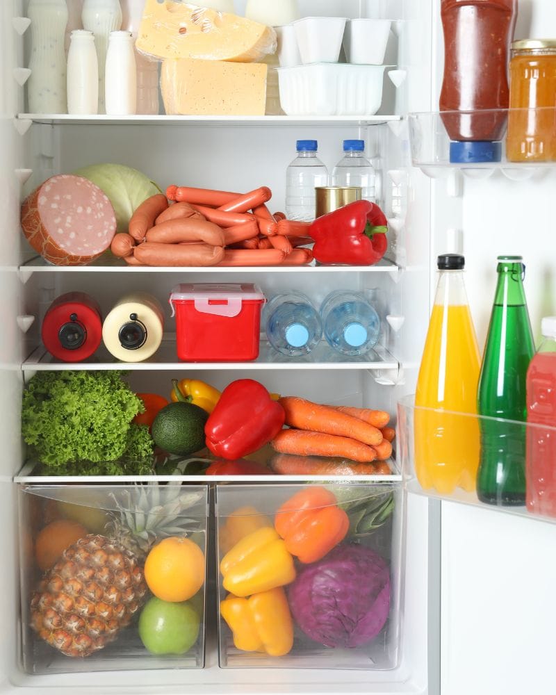 inside of a refrigerator