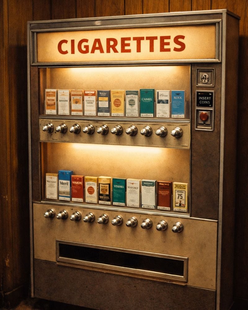 vintage cigarette vending machine