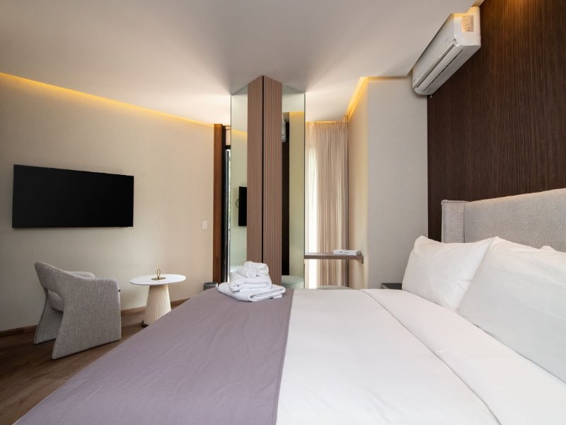 Bedroom at the Casa Nogal Garden Suite Airbnb in Polanco, Mexico City