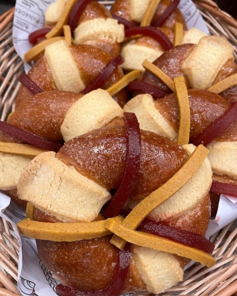 individual small rosca de reyes at a mexican bakery