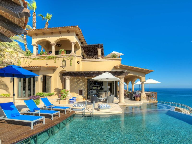 Infinity pool and terrace facing the Sea of Cortez at Seaside La Casita in Palmilla, Cabo Corridor