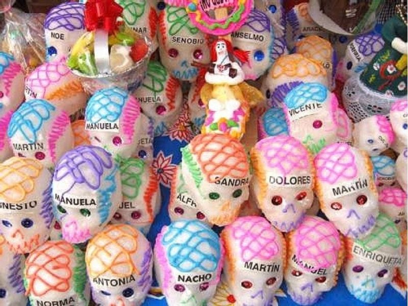 sugar skulls with names on them