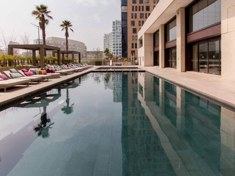 Rooftop pool at the top-floor apartment Airbnb in Polanco, Mexico City