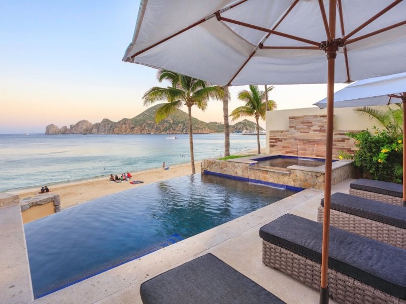 Infinity pool above Médano Beach with views of Land's End at Villa 1, Hacienda Beach Club, Cabo San Lucas